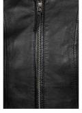 Marken-Damen-Lammlederjacke schwarz