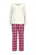 Marken-Damen-Pyjama ecru-pink