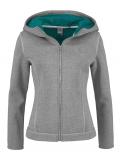 Marken-Damen-Sweatjacke grau