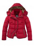 Marken-Daunen-Steppjacke rot
