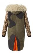 Marken-Daunenparka mit Lammfell bunt