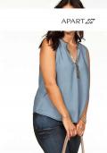 Marken-Denim-Top hellblau-gold