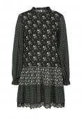Marken-Druckkleid schwarz-bunt