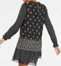Marken-Druckkleid schwarz-bunt