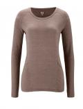 Marken-Feinstrickpullover braun-meliert