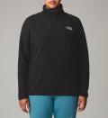 Marken-Fleece-Pullover schwarz