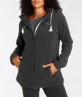 Marken-Fleecejacke anthrazit