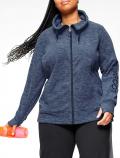 Marken-Fleecejacke jeansblau