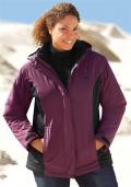 Marken-Funktionsjacke bordeaux-schwarz