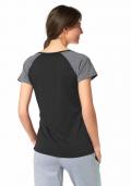 Marken-Funktionsshirt schwarz-grau