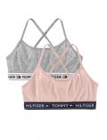 Marken-Girls-Bustiertop-Set rosé-grau