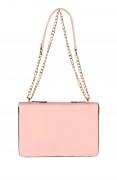 Marken-Handtasche mit Patches rosé