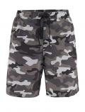 Marken-Herren-Badeshorts grau-oliv