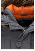 Marken-Herren-Bomberjacke anthrazit