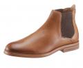 Marken-Herren-Chelseaboots cognac