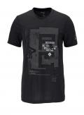 Marken-Herren-Funktionsshirt schwarz