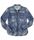 Marken-Herren-Jeanshemd blau used