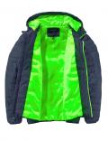 Marken-Herren-Steppjacke marine-grün