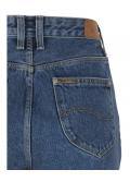 Marken-High-Waist-Jeans blau