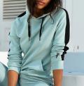 Marken-Hoodie mit Kängurutasche mint
