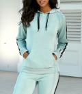 Marken-Hoodie mit Kängurutasche mint