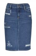 Marken-Jeans-Bleistiftrock blau