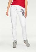 Marken-Jeans MONROE mit Stickerei weiß 31 inch