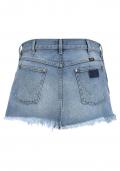 Marken-Jeans-Minirock blau-used