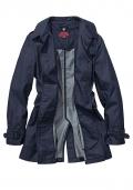 Marken-Jeans-Trenchcoat dunkelblau