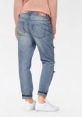 Marken-Jeans mit Stickerei hellblau 32 inch