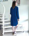Marken-Jeanskled mit Raffungen blue