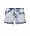 Marken-Jeansshorts bleached-blau