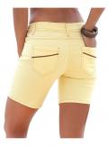 Marken-Jeansshorts gelb