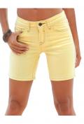 Marken-Jeansshorts gelb