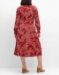Marken-Jerseykleid mit Paisleydruck weinrot