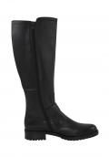 Marken-Kalb-Nappaleder-Stiefel schwarz