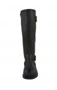 Marken-Kalb-Nappaleder-Stiefel schwarz