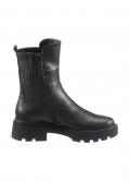 Marken-Kalb-Nappaleder-Stiefelette schwarz