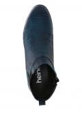 Marken-Kalbnappaleder-Stiefelette petrol