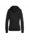 Marken-Kapuzen-Sweatjacke schwarz