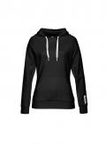 Marken-Kapuzensweatshirt mit Seitenstreifen schwarz