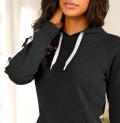 Marken-Kapuzensweatshirt mit Seitenstreifen schwarz