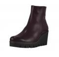 Marken-Keilstiefelette bordeaux