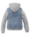 Marken-Kinder-Sweat-Jeans-Jacke blau-grau