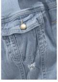 Marken-Kinder-Sweat-Jeans-Jacke blau-grau
