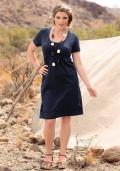 Marken-Kleid mit Spitze mitternachtsblau