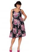 Marken-Kleid schwarz-pink