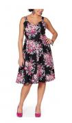 Marken-Kleid schwarz-pink Größe 44