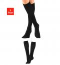 Marken-Kompressionskniestrümpfe im 2-er Pack schwarz