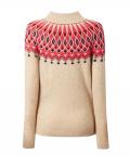 Marken-Kuschel-Pullover beige-pink